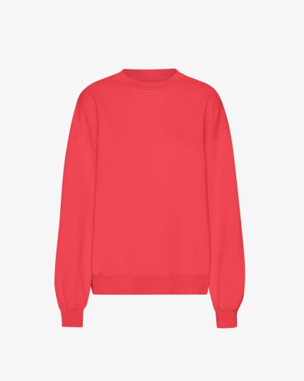 YQZ Organic Oversized Crew - Red Tangerine